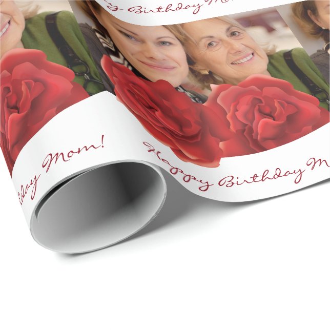 Cadeau Papier d'emballage de roses faits sur commande de (Coin rond)