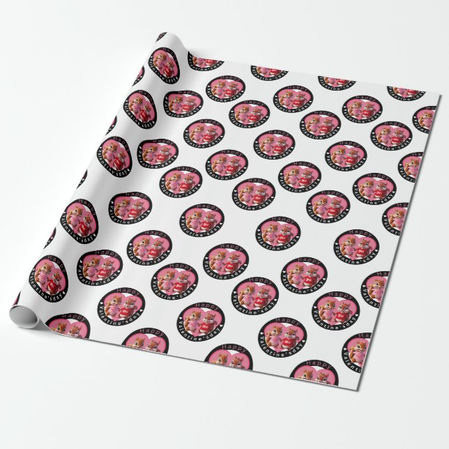 Cadeau Papier d'emballage de Saint Valentin 30 pouces sur (Déroulé)