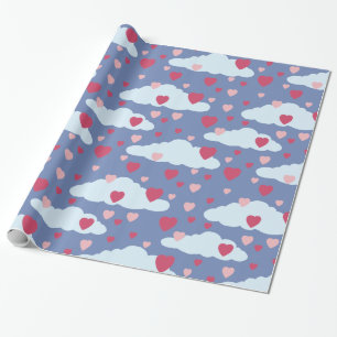 Cadeau Papier d'emballage de Saint-Valentin de coeurs de