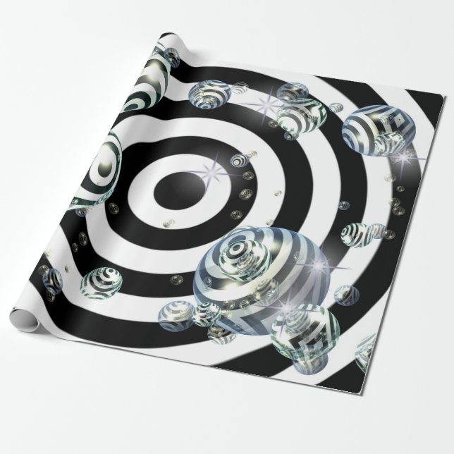 Cadeau papier d'emballage de sphères optiques (Déroulé)