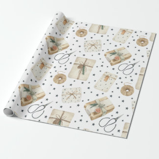 Cadeau Papier d'emballage de style vintage pour cadeaux d