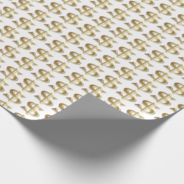 Cadeau Papier d'emballage de symbole dollar d'or (Coin)