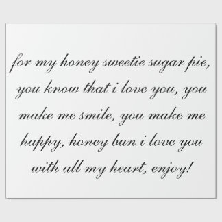 Cadeau papier d'emballage de tarte de sucre de miel