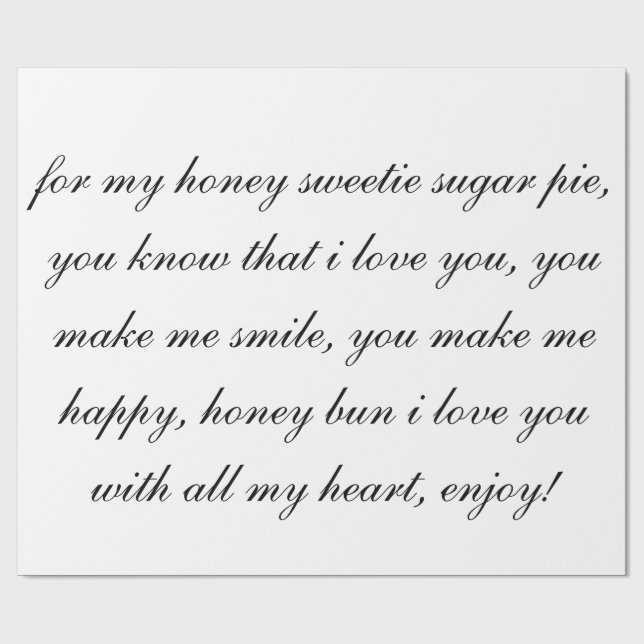 Cadeau papier d'emballage de tarte de sucre de miel (Plat)