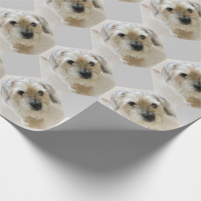 Cadeau Papier d'emballage de Terrier de frontière (Coin)