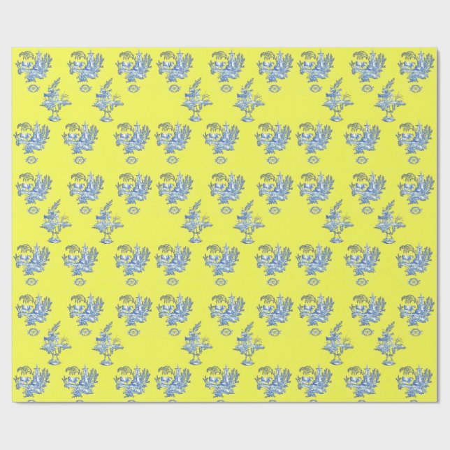 Cadeau Papier d'emballage de Toile de Jouy (Plat)