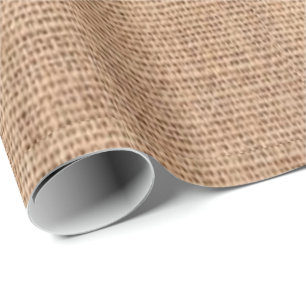 Cadeau Papier d'emballage de toile de jute de Faux