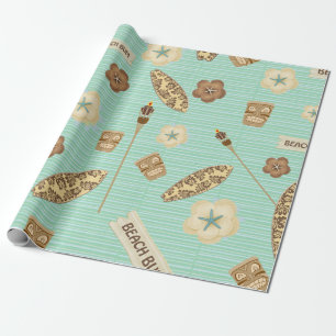 Cadeau Papier d'emballage de toile sans valeur de plage