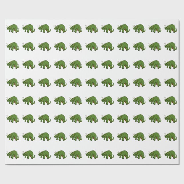 Cadeau Papier d'emballage de Triceratops (Plat)