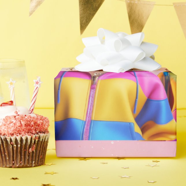 Cadeau papier d'emballage de trois poupées (Fête d'anniversaire)