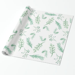 Cadeau Papier d'emballage de vacances à feuillage