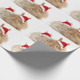 Cadeau Papier d'emballage de vacances de lapin de Noël
