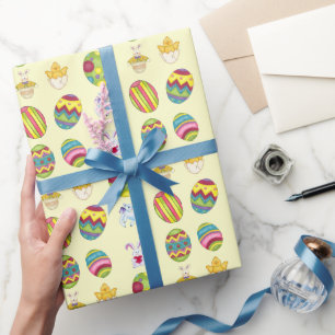 Cadeau Papier d'emballage de vacances de motif de Pâques