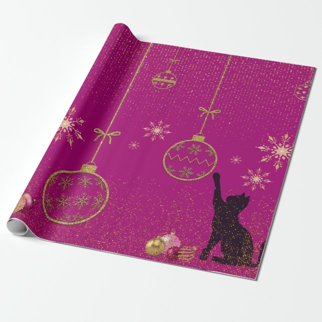 Cadeau Papier d'emballage de vacances - Gatito Cat (Déroulé)