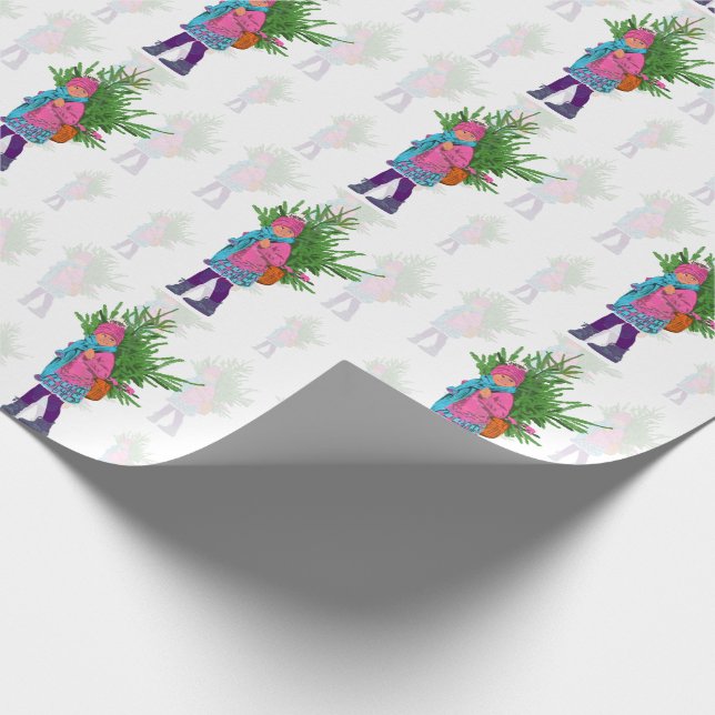 Cadeau Papier d'emballage de vacances illustré (Coin)