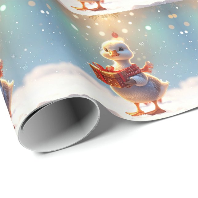 Cadeau Papier d'emballage de vacances Petit Canard (Coin rond)