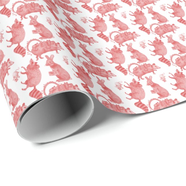 Cadeau Papier d'emballage de vacances pour animaux de jar (Coin rond)