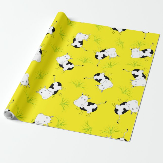 Cadeau Papier d'emballage de vache folle (Déroulé)