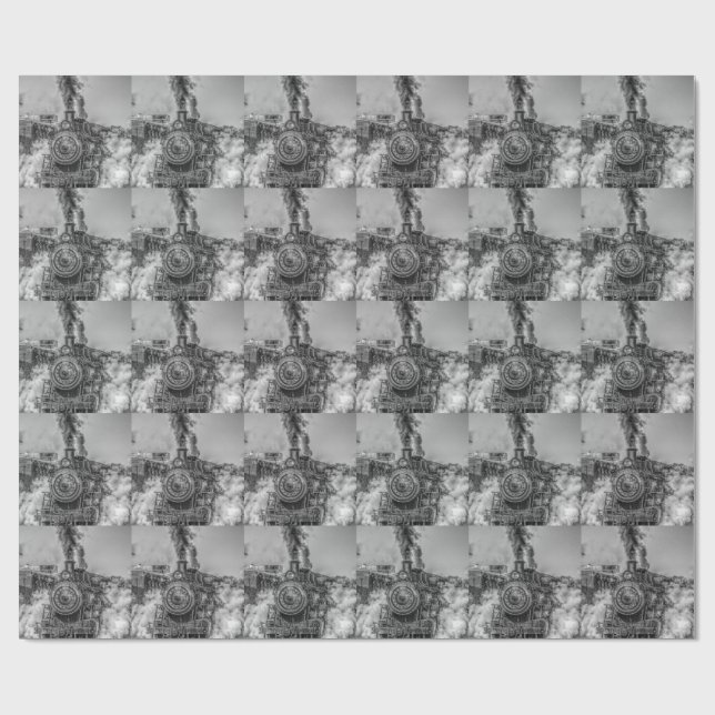 Cadeau Papier d'emballage de vapeur de conception vintage (Plat)