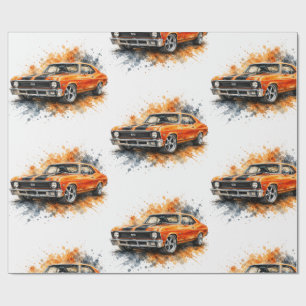 Cadeau Papier d'emballage de voiture de muscle américaine