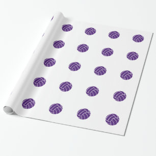 Cadeau Papier d'emballage de volleyball pourpre