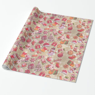 Cadeau Papier d'emballage décoratif de Noël Oranament