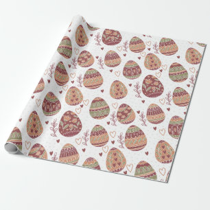 Cadeau Papier d'emballage décoratif du motif d'oeufs d