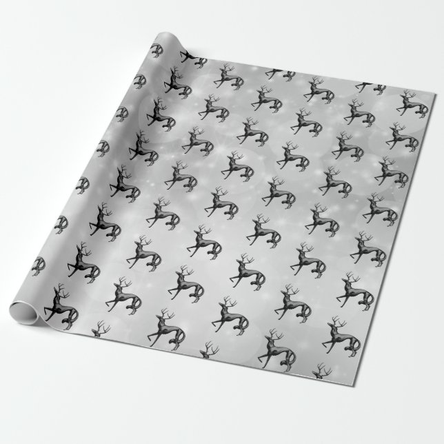 Cadeau Papier d'emballage DeerZoi Argent (Déroulé)