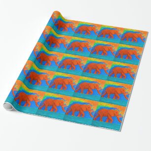 Cadeau Papier d'emballage d'éléphant