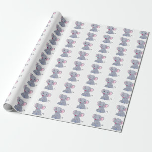 Cadeau Papier d'emballage d'éléphant adorable