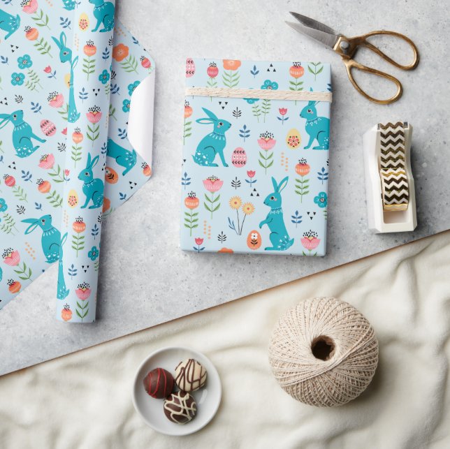 Cadeau Papier d'emballage des lapins de Pâques (Artisanat)