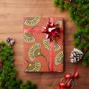 Cadeau Papier d'emballage d'impression Ankara rouge et ja