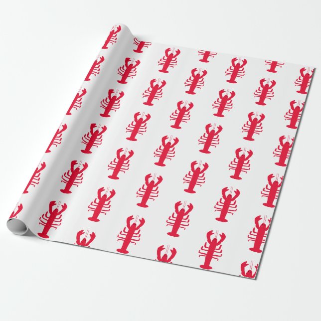 Cadeau Papier d'emballage d'impression de homard (Déroulé)
