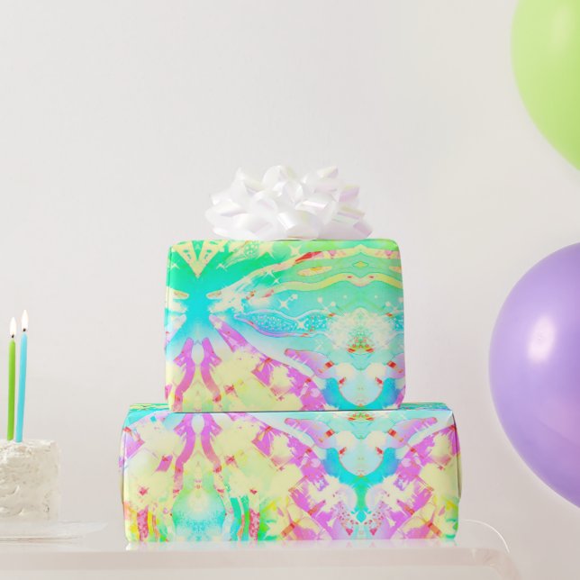 Cadeau Papier d'emballage d'impression Pastel Tie Dye (Cadeaux de fête)