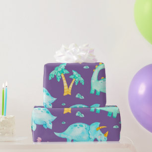 Cadeau Papier d'emballage dinosaure