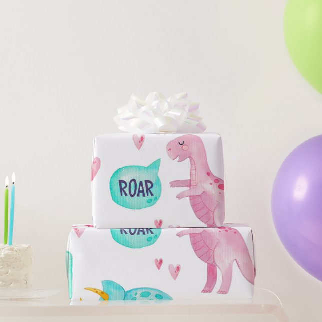 Cadeau Papier d'emballage dinosaure (Cadeaux de fête)