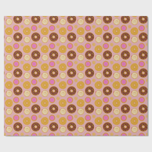 Cadeau Papier d'emballage Donuts Sucrés (Plat)
