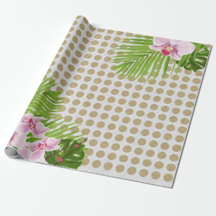 Cadeau Papier d'emballage d'orchidée