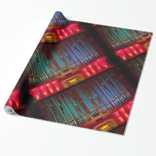 Cadeau Papier d'emballage d'orgue coloré