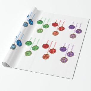 Cadeau Papier d'emballage d'ornements de Noël
