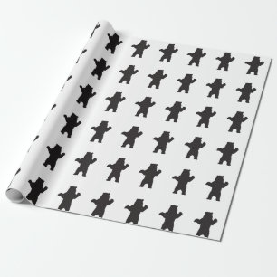 Cadeau Papier d'emballage d'ours noir