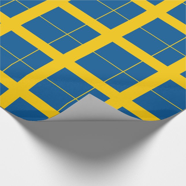 Cadeau Papier d'emballage Drapeau de Suède (Coin)
