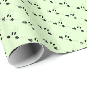 Cadeau Papier d'emballage drôle Curiosité Yeux Sourire He