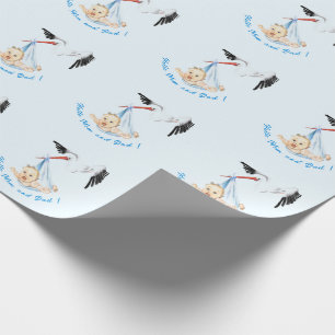 Cadeau Papier d'emballage drôle de douche bébé portant ci
