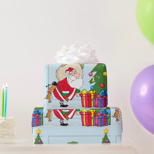 Cadeau Papier d'emballage drôle de Père Noël