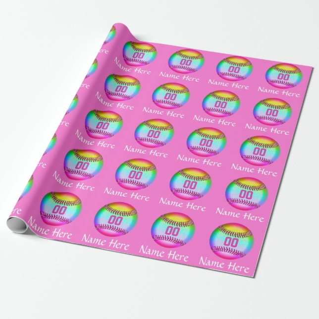 Cadeau Papier d'emballage du base-ball mignon superbe (Déroulé)