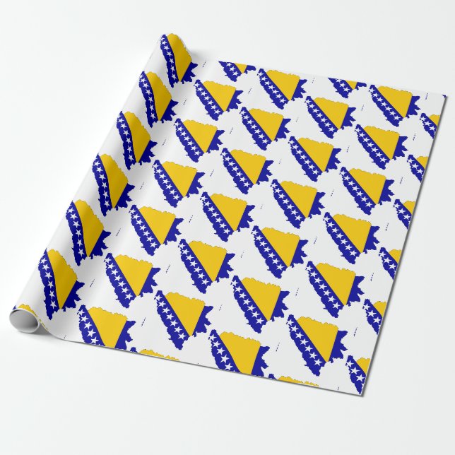 Cadeau Papier d'emballage du drapeau bosnien (Déroulé)