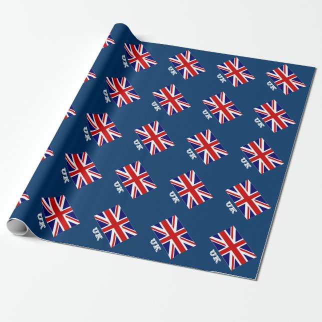 Cadeau Papier d'emballage du drapeau britannique | Concep (Déroulé)