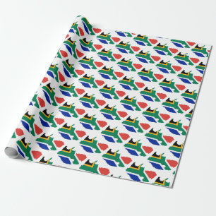 Cadeau Papier d'emballage du drapeau sud-africain