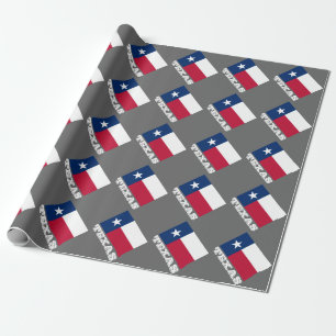 Cadeau Papier d'emballage du drapeau texan Texas Lone s